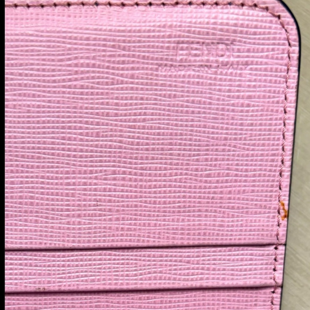 SOLD FENDI BAG BUGS Monster Long Bifold Wallet Purse Leather Pink/Purple - Picture 8 of 9